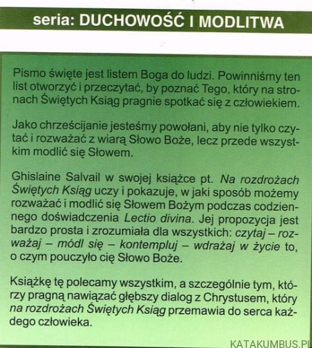 Na rozdrożach Świętych Ksiąg. GHISLAINE SALVAIL