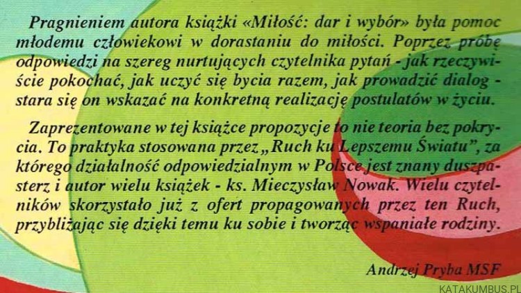 Miłość, dar i wybór. PRACA ZBIOROWA