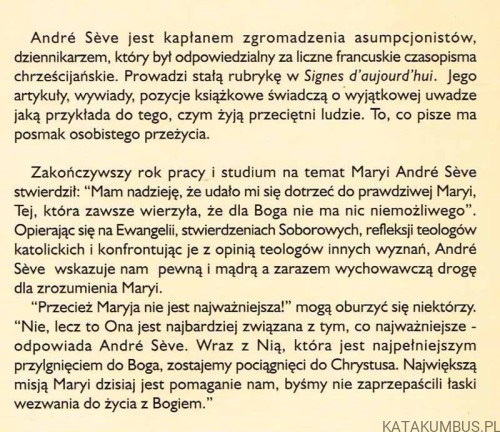 Patrzę na Ciebie, Maryjo. ANDRE SEVE