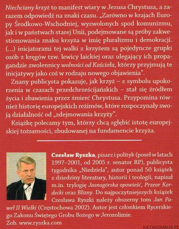 Niechciany krzyż. CZESŁAW RYSZKA