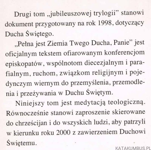 Pełna jest Ziemia Twego Ducha, Panie. PRACA ZBIOROWA