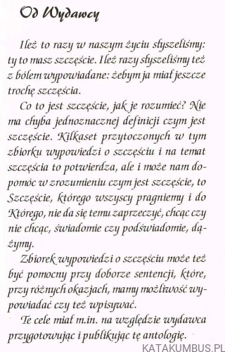 Szczęściem mym są. Złote myśli o szczęściu... BOŻENA GRABOWSKA