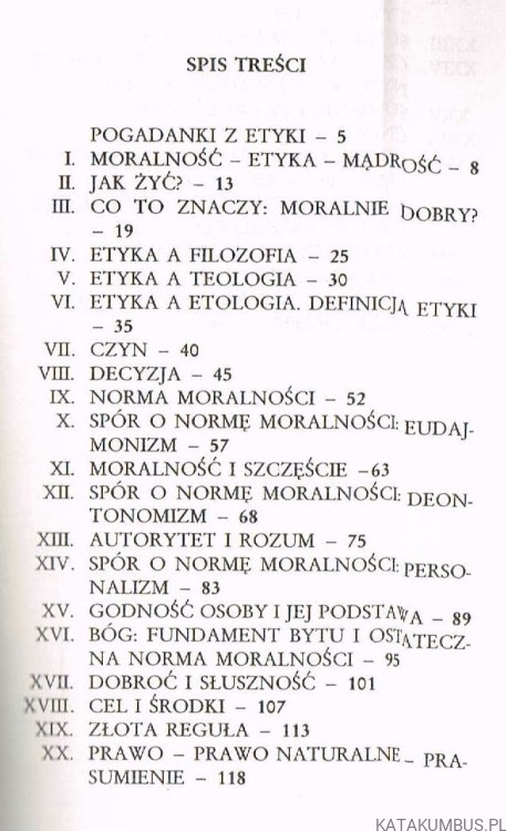 Pogadanki z etyki. ANDRZEJ SZOSTEK MIC