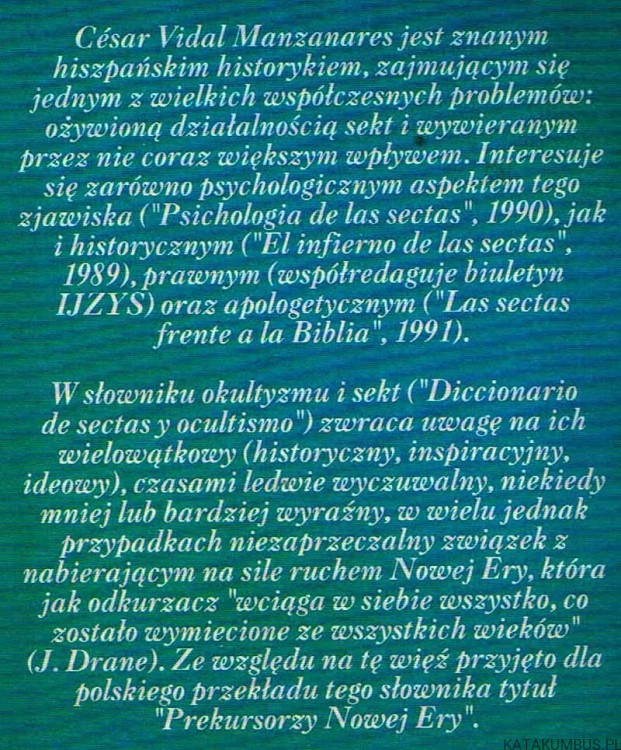 Prekursorzy Nowej Ery. Mały słownik. CESAR VIDAL MANZANARES