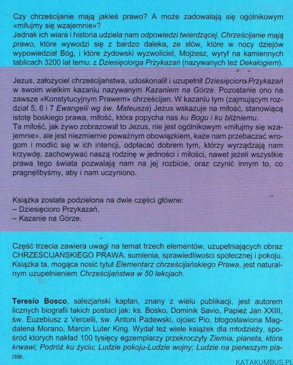 Prawo chrześcijańskie w 20 lekcjach. TERESIO BOSCO