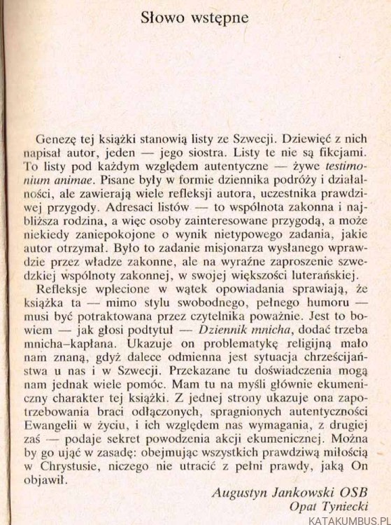 Kara Sverige. Dziennik mnicha / Ludwik Mycielski OSB