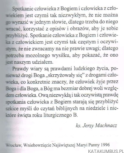 Słowa życia. Kazania na niedziele i święta B. Ks. JERZY MACHNACZ