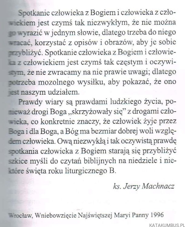 Słowa życia. Kazania na niedziele i święta B. Ks. JERZY MACHNACZ