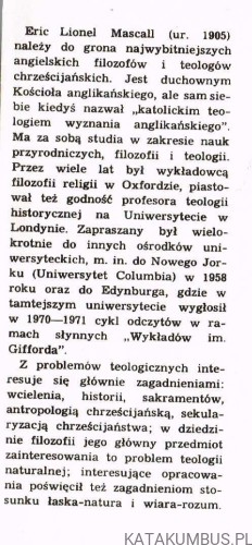Otwartość bytu. Eric Lionel Mascall