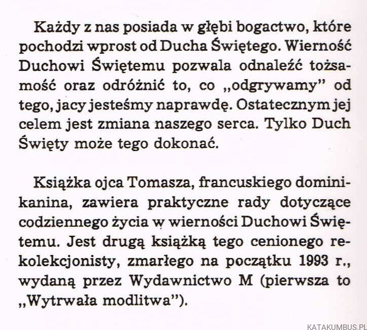 Wierność Duchowi Świętemu. THOMAS PHILIPPE OP