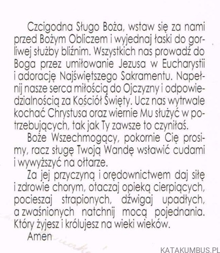 Wanda Malczewska. Ks. KAZIMIERZ DĄBROWSKI