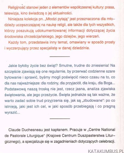 Komu potrzebne święta? Claude Duchesneau