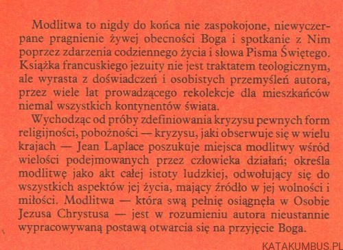 Modlitwa. Od pragnienia do spotkania. JEAN LAPLACE