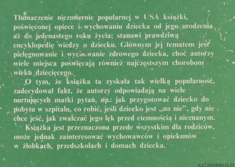 Dziecko  dr. BENJAMIN SPOCK, dr. MICHAEL B. ROTHENBERG