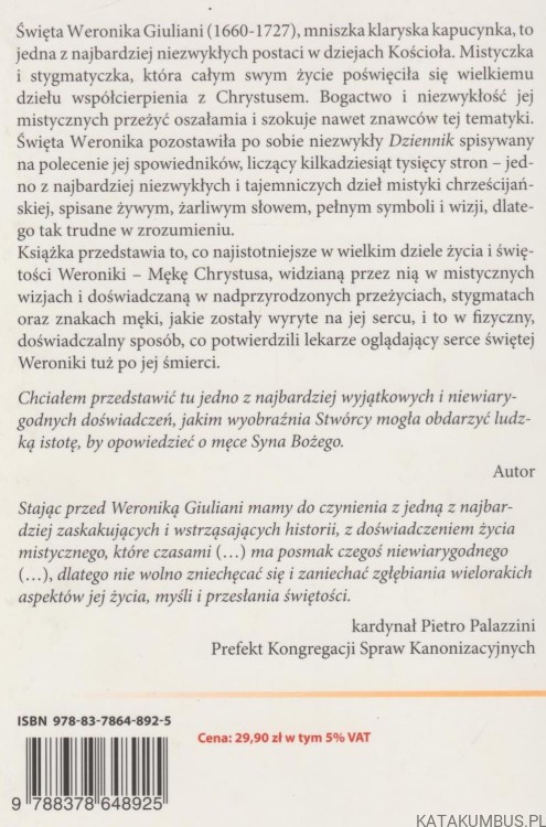 Pasja Jezusa w wizjach i doświadczeniach mistycznych św. Weroniki Giuliani. ANTONIO CLEMENTI2
