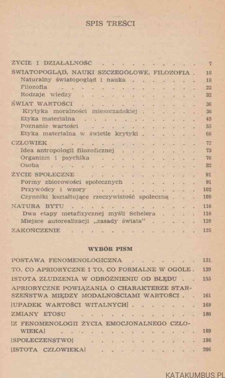 Scheler - Myśli i Ludzie. ADAM WĘGRZECKI