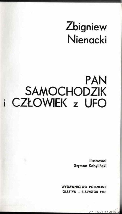 Pan samochodzik i człowiek z ufo. ZBIGNIEW NIENACKI
