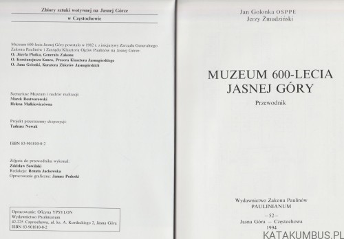 Muzeum 600-lecia Jasnej Góry. JAN GOLONKA, JERZY ŻMUDZIŃSKI.