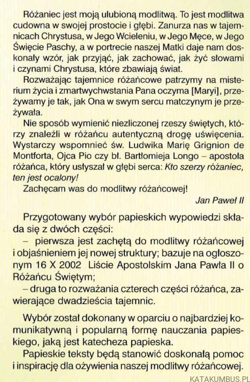 Nowy Różaniec z Janem Pawłem II. Opr. PIOTR SŁABEK