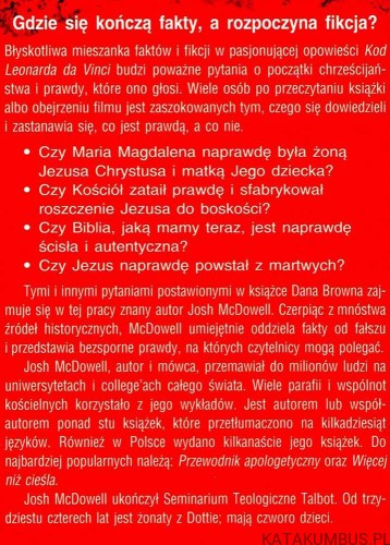 W poszukiwaniu odpowiedzi Kod Leonarda Da Vinci . JOSH MCDOWELL