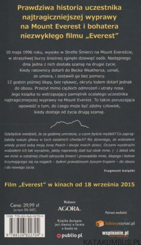 "EVEREST" NA PEWNĄ ŚMIERĆ. B. WEATHERS. S. G. MICHAUD