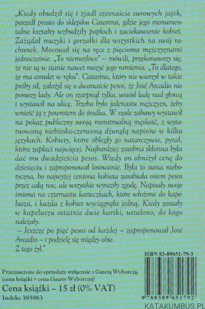 Sto lat samotności. GABRIEL GARCIA MARQUEZ