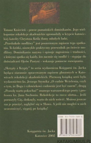 Przedszkole modlitwy. TOMASZ KWIECIEŃ OP