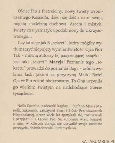 Dobra Pani Ojca Pio. NELLO CASTELLO, STEFANO MARIA MANELLI
