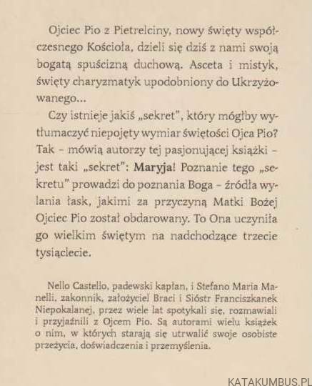Dobra Pani Ojca Pio. NELLO CASTELLO, STEFANO MARIA MANELLI