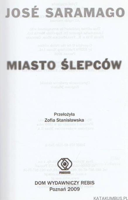 Miasto ślepców. JOSE SARAMAGO