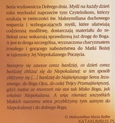 Dobrego dnia ze św. Maksymilianem Marią Kolbem. OPR. O. ROMAN ALEKSANDER SOCZEWKA OFMCONV