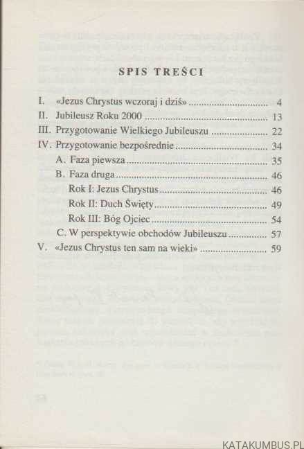 List Apostolski Tertio Millennio Adveniente Ojca Świętego Jana Pawła II