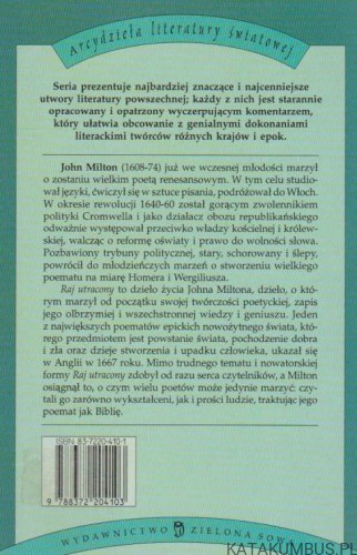 Raj utracony. JOHN MILTON