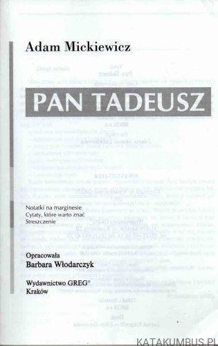Pan Tadeusz. ADAM MICKIEWICZ