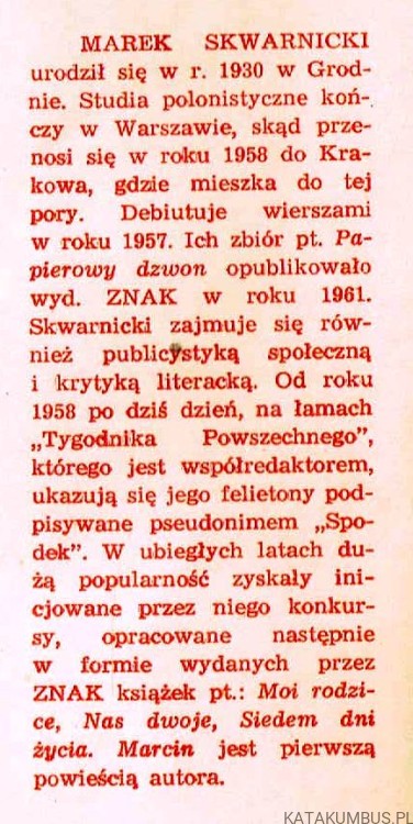Marcin. MAREK SKWARNICKI