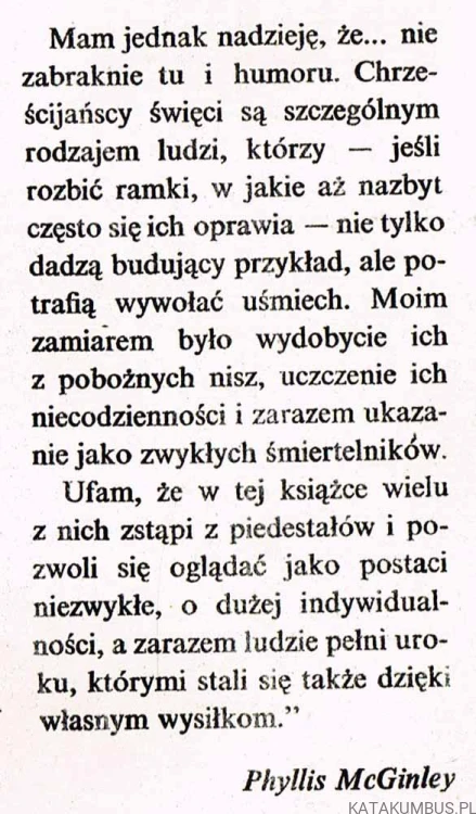 Podpatrując świętych. PHYLLIS MCGINLEY
