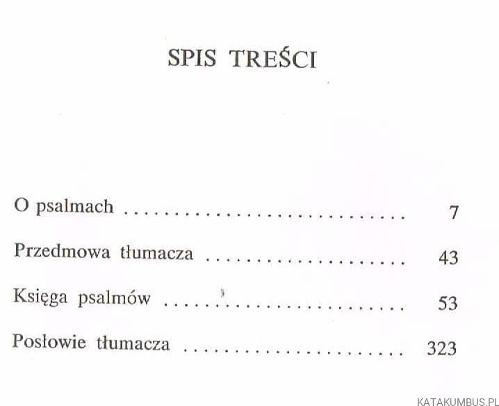 Księga psalmów. tł. CZESŁAW MIŁOSZ