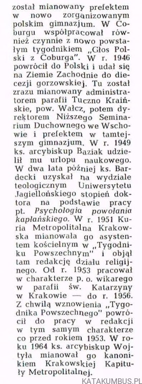 Kościół epoki dialogu. ANDRZEJ BARDECKI