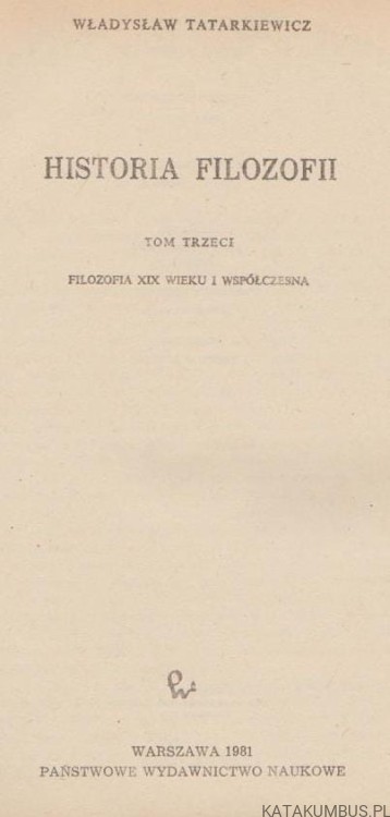 Historia filozofii. Tom 1-3. WŁADYSŁAW TATARKIEWICZ