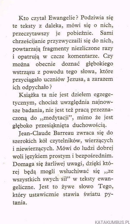 Ewangelia dla każdego z nas. JEAN CLAUDE BARREAU