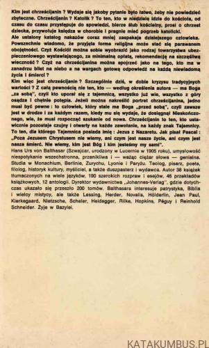 Kim jest chrześcijanin? HANS URS VON BALTHASAR