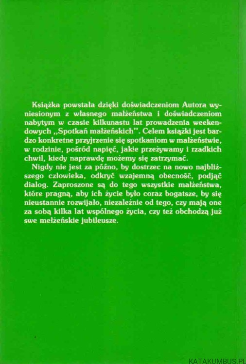 W dialogu z Tobą. Małżeństwo nie może być przegraną. JAN GRZYBOWSKI