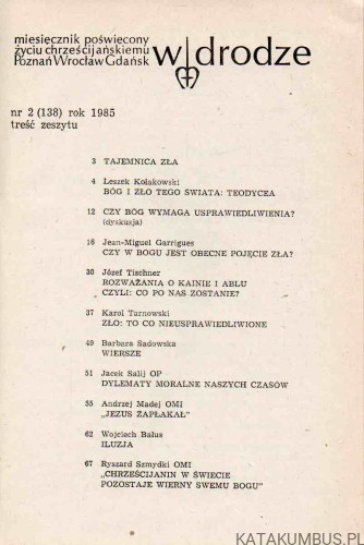 Miesięcznik W Drodze. nr 2(138) rok 1985
