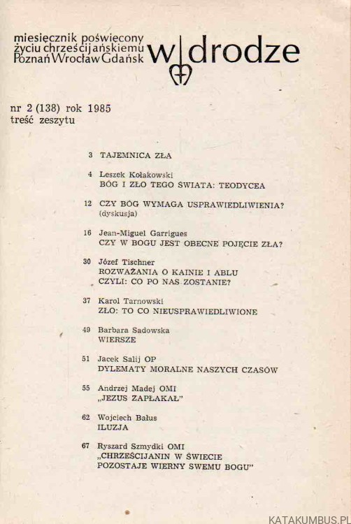 Miesięcznik W Drodze. nr 2(138) rok 1985