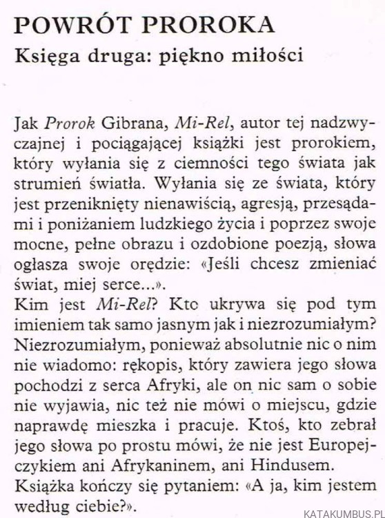 Powrót proroka. Księga 2: Piękno miłości.  PRACA ZBIOROWA