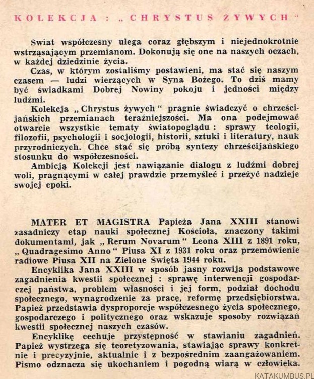 Mater et Magistra. JAN XXIII