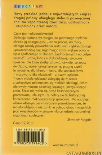 Makdonaldyzacja społeczeństwa. GEORGE RITZER2