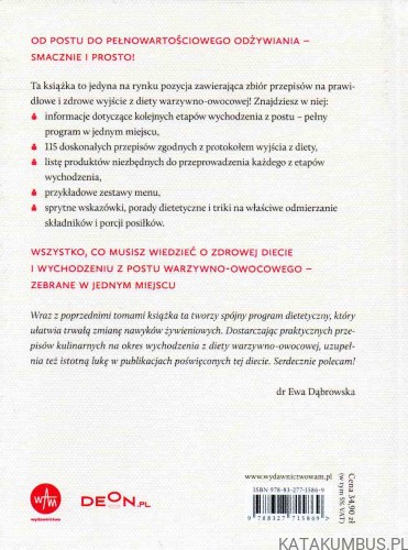 Dieta warzywno-owocowa. dr Ewy Dąbrowskiej. BEATA ANNA DĄBROWSKA, PAULINA BORKOWSKA2