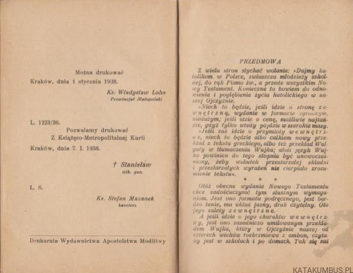 Ewangelie i Dzieje Apostolskie. W przekładzie polskim W. O. Jakuba Wujka T. J. PRACA ZBIOROWA (1939r.) 3
