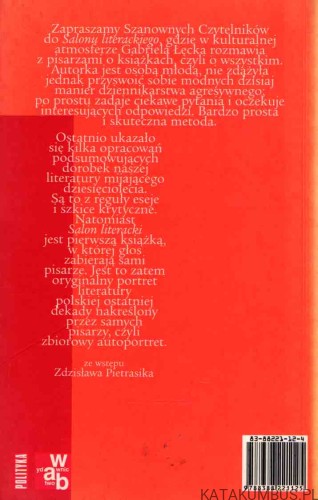 Salon literacki. GABRIELA ŁĘCKA
